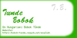 tunde bobok business card